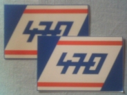 470er Aufkleber rechteckig